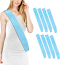 8-Pcs Light Blue Satin Bride's Sashes, Diy Sash Collection by Rinacci