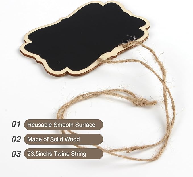 Wooden Mini Hanging Chalkboard Signs - Image 5