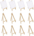 MECCANIXITY Mini Wood Display Easels, 5.9"x3.1"A-Frame Painting Tabletop Easels by MECCANIXITY