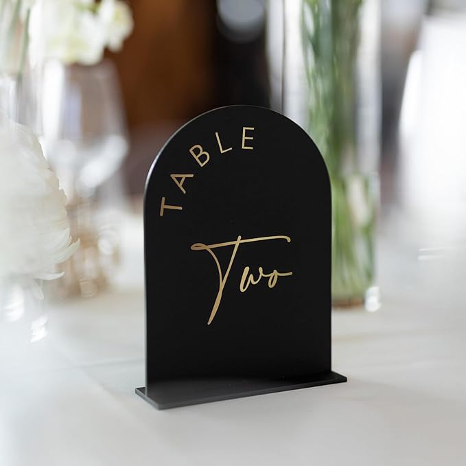 Black Arch Wedding Table Numbers 1-15 - Image 4