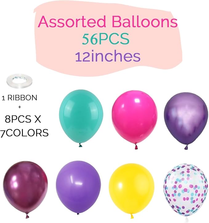 Pink Blue Purple Confetti Balloon - Image 4