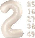 Cream white number balloon 2026 by Upgesy