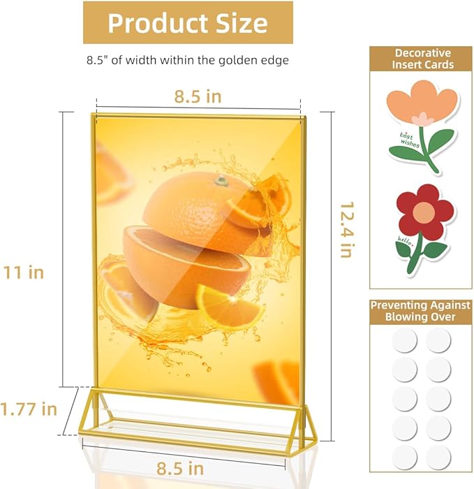 Acrylic Sign Holder 8.5X11 Clear Sign Holder, Double Sided Flyer Holder - Image 3