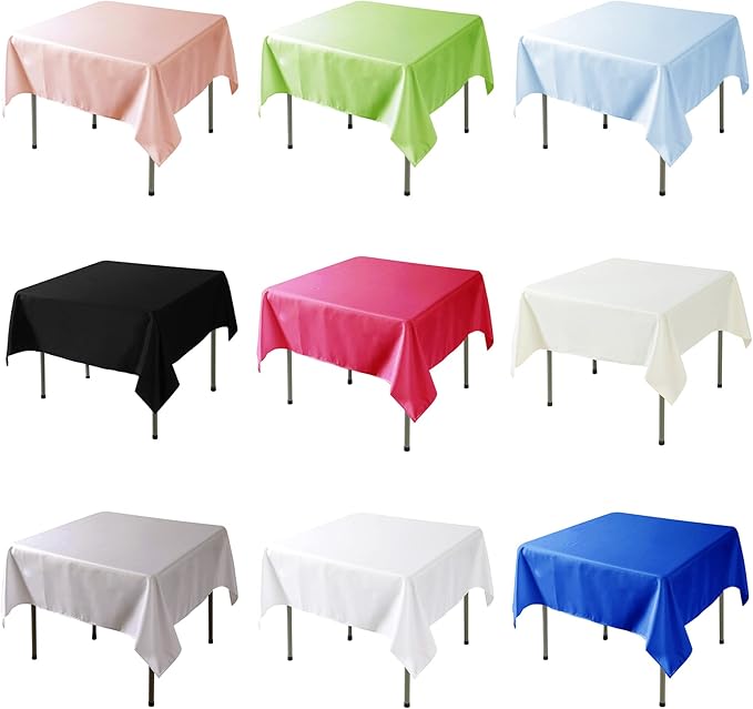 Fokitut 2 Pack Waterproof Square Tablecloth, 70x70 Inch, Stain Resistant and - Image 6