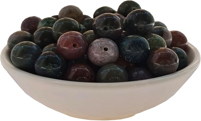 Stone Beads 8mm 100pcs Indian Agate Beads Round Loose Gemstones Beads by ABOKOY