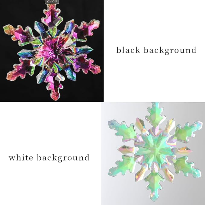 2024 Christmas Ornament Crystal Snowflake Ornaments Annual Edition Christmas - Image 3