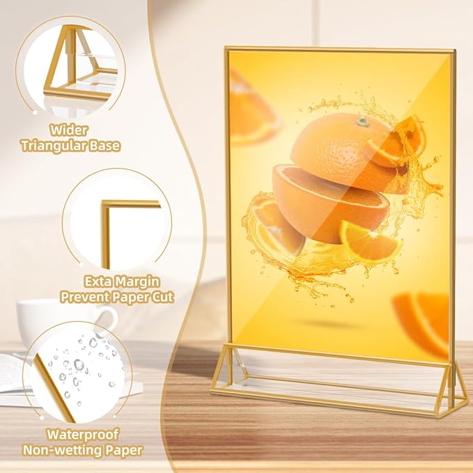 Acrylic Sign Holder 8.5X11 Double Sided Table Flyer Holder, Plastic Acrylic - Image 4