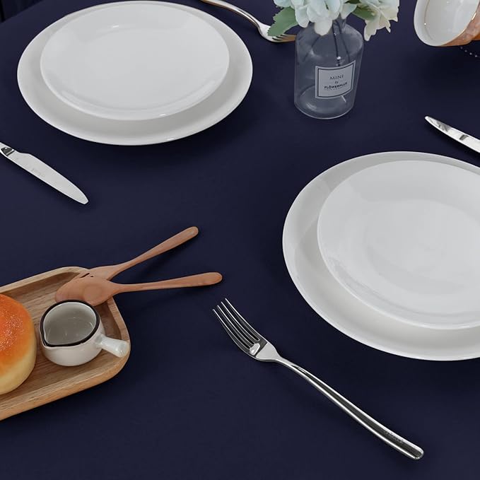 sancua 2 Pack Navy Tablecloth 60 x 84 Inch, Rectangle 4 Feet Table Cloth - Image 9