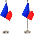 Philippines Filipino Deluxe Desk Flag Set Small Mini Miniature Philippines by tibijoy