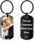 Custom Keychain with Picture, Personalized Keychain with Engraved Photo/Text by MILLUM