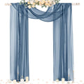 Socomi Wedding Arch Draping Fabric 29" x 20Ft 1 Panel Dusty Blue Sheer Outdoor by Socomi