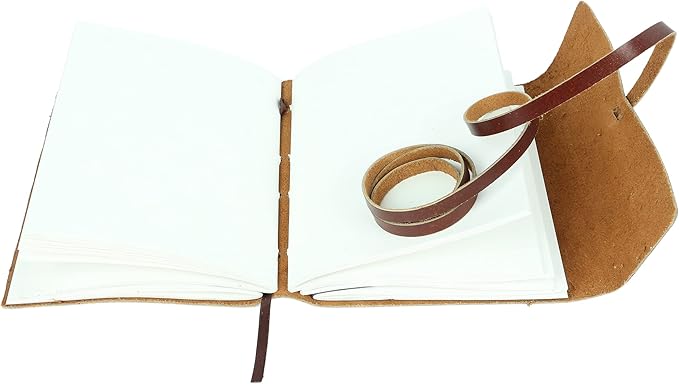 Handmade Leather Journal | Writing Diary | Bound Daily Notepad - Image 7