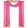 Socomi Wedding Arch Draping Fabric 29" x 20Ft 1 Panel Fuchsia Sheer Outdoor by Socomi