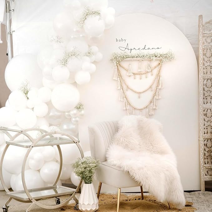White Balloons, 12 Inch Pearl White Balloons - Image 6