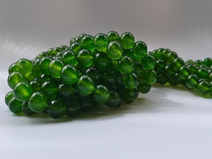 Stone Beads 8mm 100pcs Green Chalcedony Beads Round Loose Gemstones Beads - Image 4