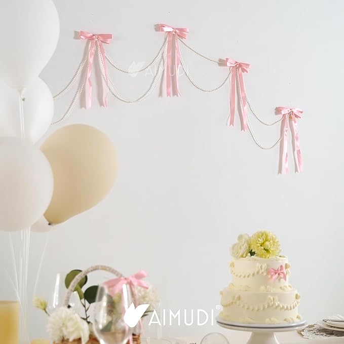 AIMUDI Baby Pink Bows 5 × 10" Satin Bows - Image 9