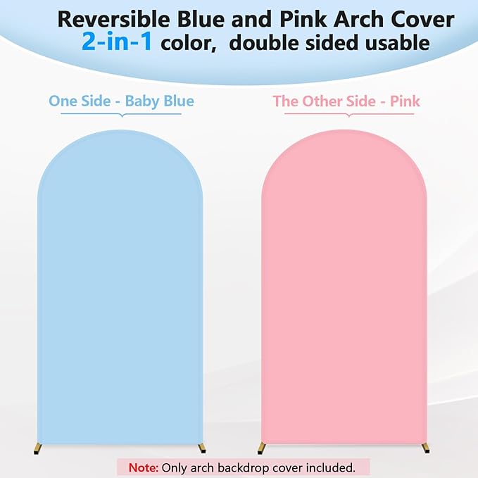 HEMMOTOP 7.2 ft Arch Backdrop Cover, Fabric Stretchy Background - Image 2