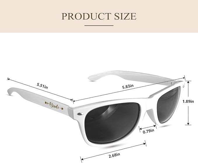 LADY&HOME 10 Pack Bachelorette Sunglasses, Bride Bridesmaid Sunglasses - Image 2