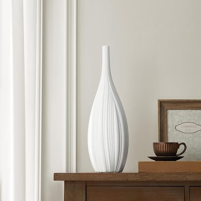 RONDURE 20.6" Modern Ceramic Table Lamp, Modern Bedside Lamps - Image 4