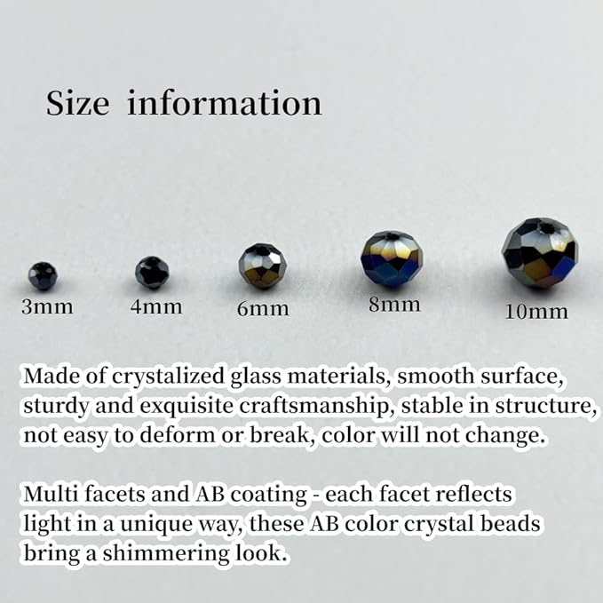 500pcs 3mm Crystal Glass Beads for Crafts Faceted Rondelle Glass Beads for - Image 2