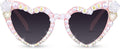 Bride Sunglasses for Bachelorette White Heart Glasses for Bride to Be Gift by Suwaoo