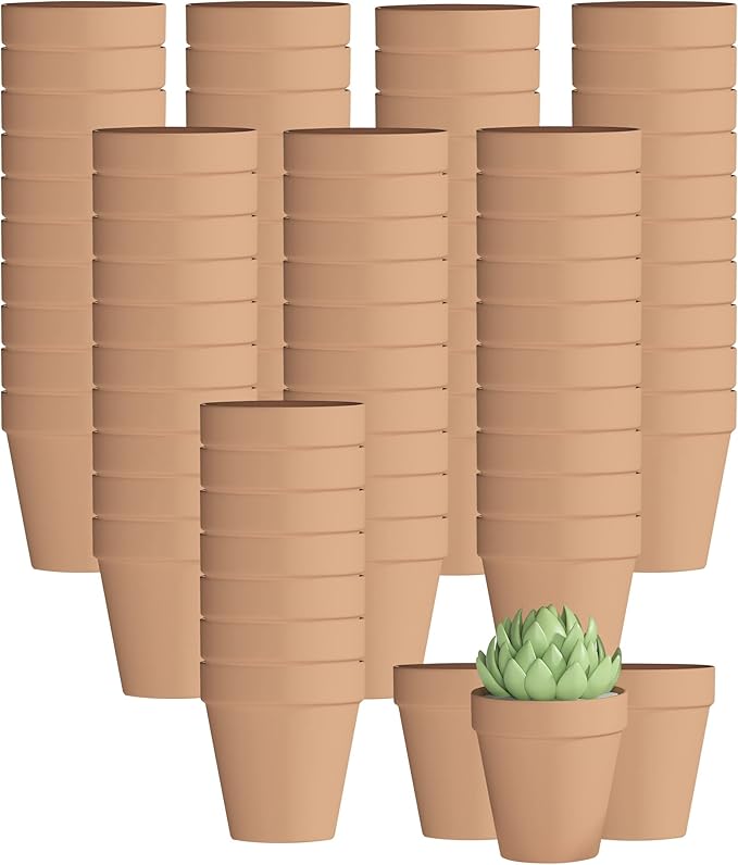 80 Pcs Small Mini Clay Pots 2.1'' Terracotta Pot Clay Ceramic Pottery Planter by FcactiTerracottaPots