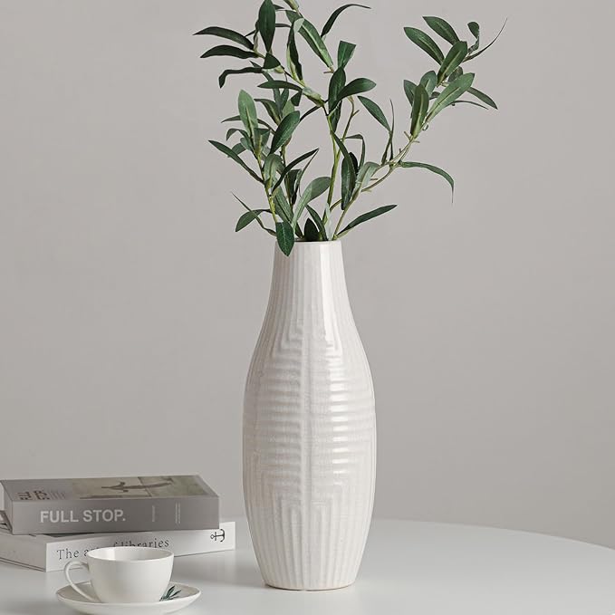 hjn hjn White Vase -Ceramic Vase by hjn