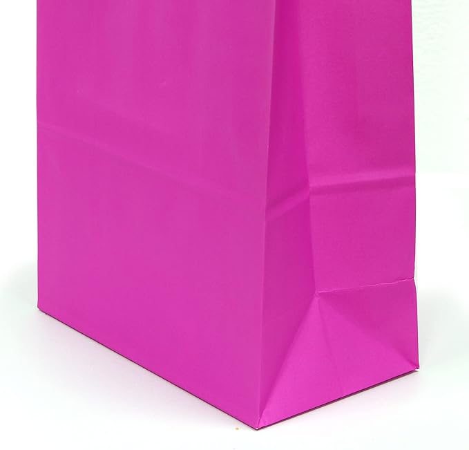 25 PCS Small Gift Bags Hot Pink Kraft Paper Bags - Image 4