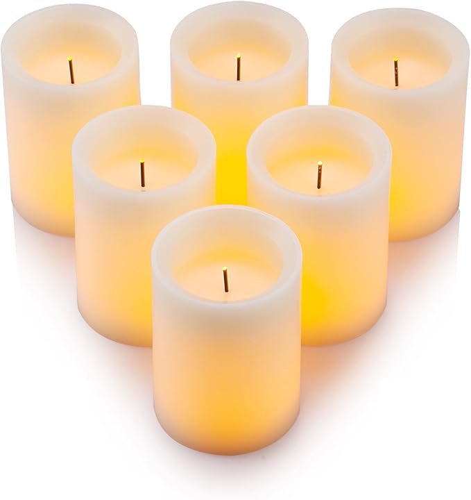 Flameless Flickering LED Candles 3" X 4" - Image 4