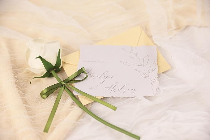 Olive Green Satin Ribbon 1/4 inch X Continuous 100 Yards, Single Face Polyester - Image 6