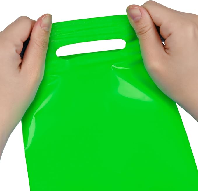 Green 100 PCS Small Gift Bags, Treat Retail Pouches - Image 5