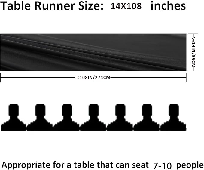 6Pack 9ft Chiffon Table Runner 14x108 Inch Sheer Romantic Table Runner - Image 2