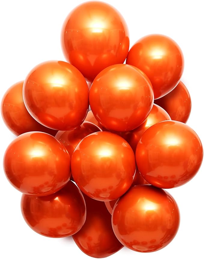 Metallic Orange balloons, double layer orange balloon are more durable by YILUGAOFEI
