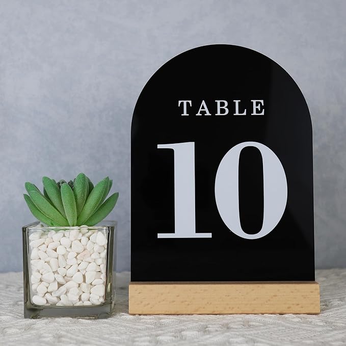 Wedding Table Numbers 1-15, Acrylic Arch Signs - Image 6