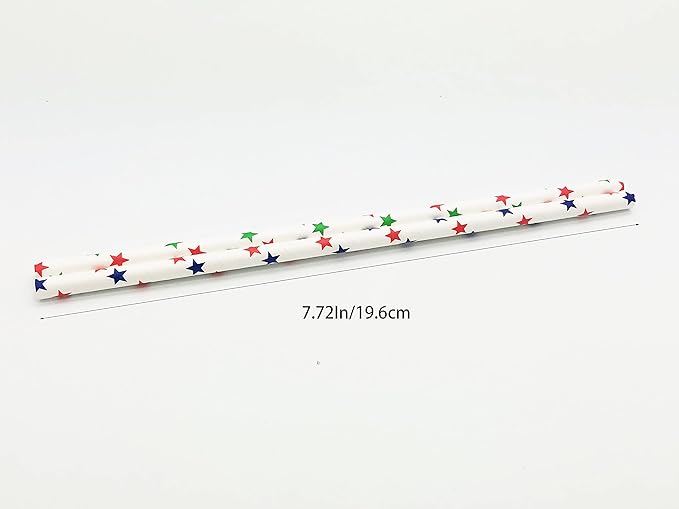 100 Pcs Colorful Disposable Straws, Star Drinking Straws, Rainbow Paper Straws - Image 4