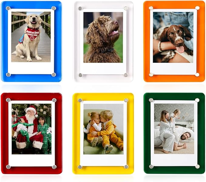 4x6 Picture Frames, Acrylic Fridge Magnetic Photo Frames Transparency Double by LIANHELILAI