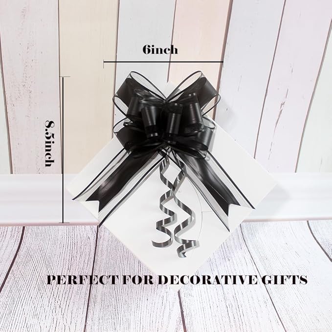WEWILUCK Large Black Gift Bows - Image 2