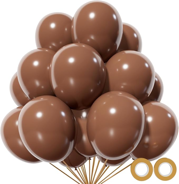 110pcs Brown Balloon 12 inch by KUULBELA