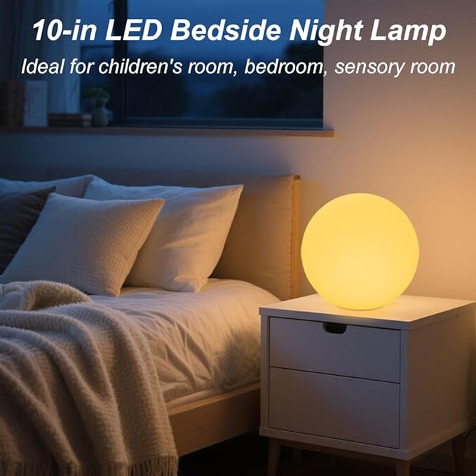 10 In LED Globe Light w/Remote, 16 RGB Colors 4 Modes & 8 Dimmable Brightness - Image 3
