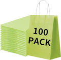 BAG BOX 100 Pack 5.9 * 3.2 * 8.3 Inch Green Gift Bags by BAGBOX