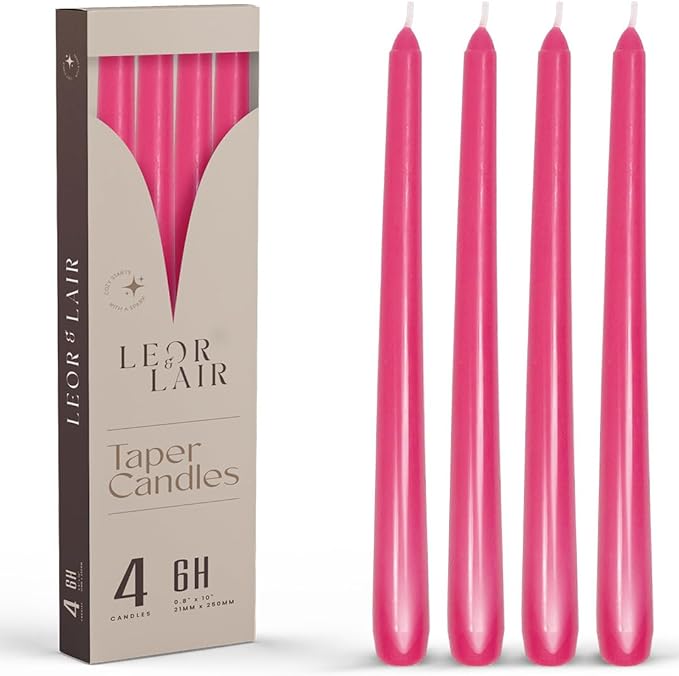 Leor & Lair Pink Taper Candles by LeorLair