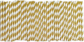 Gold White Stripe Paper Straws by GLUJASBIO