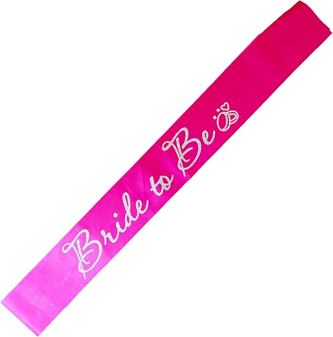 Hot Pink Bride to Be Sash for Bridal Shower Bachelorette Party Wedding Hen - Image 5