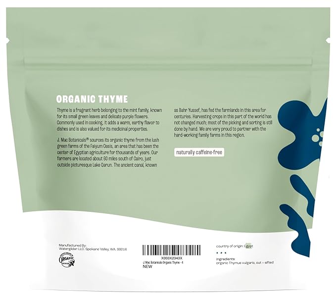 J Mac Botanicals Organic Thyme - 4 oz - Image 8
