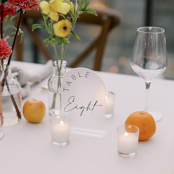 JINMURY Frosted Arch Wedding Table Numbers 1-30 - Image 4
