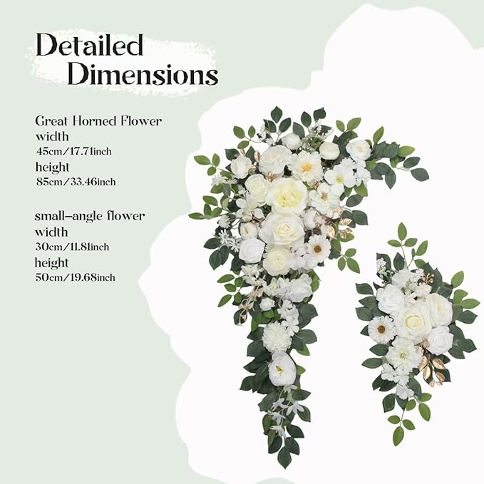 Wedding Arch Flowers, Artificial Flower Arch Decor - Image 2