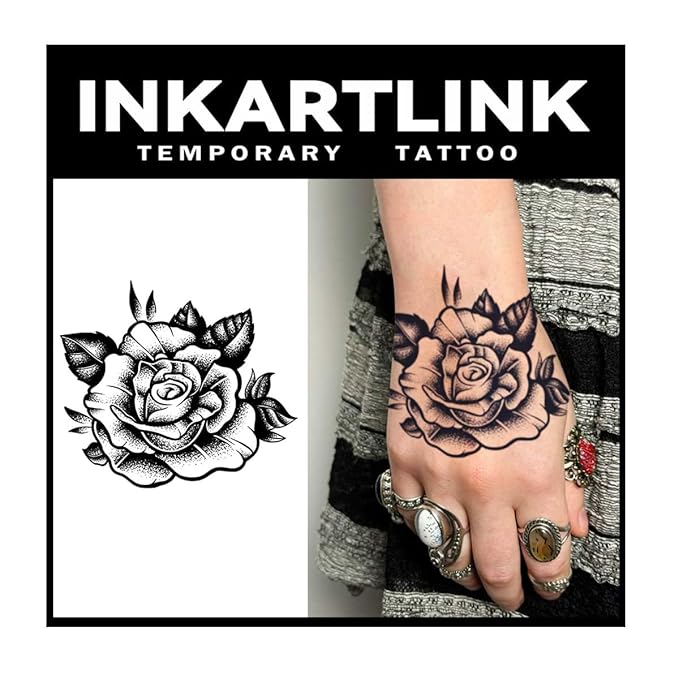 INKARTLINK Tattoo Tech, 2 Sheets Medium Semi Permanent Tattoo, Temporary Tattoos by INKARTLINK