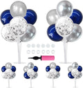 TONIFUL 6 Set Navy Blue Silver Balloon Centerpieces by TONIFUL