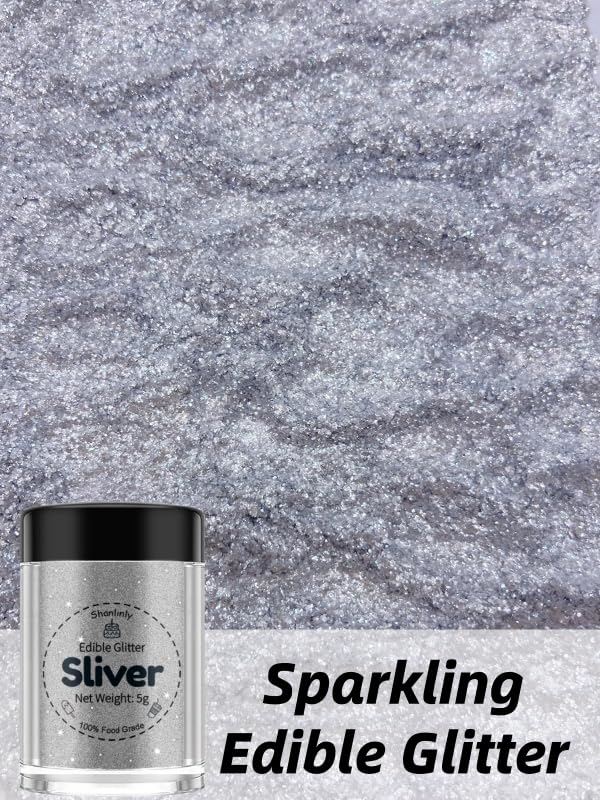 Shanlinly Silver Edible Glitter - Image 2
