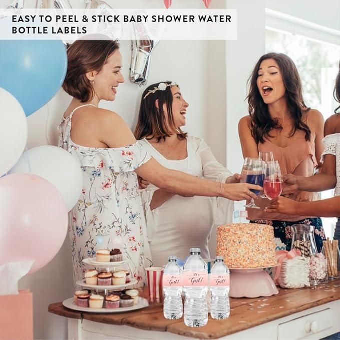 Andaz Press Blush Pink Rose Elegant Party Baby Shower Collection, Waterproof - Image 3